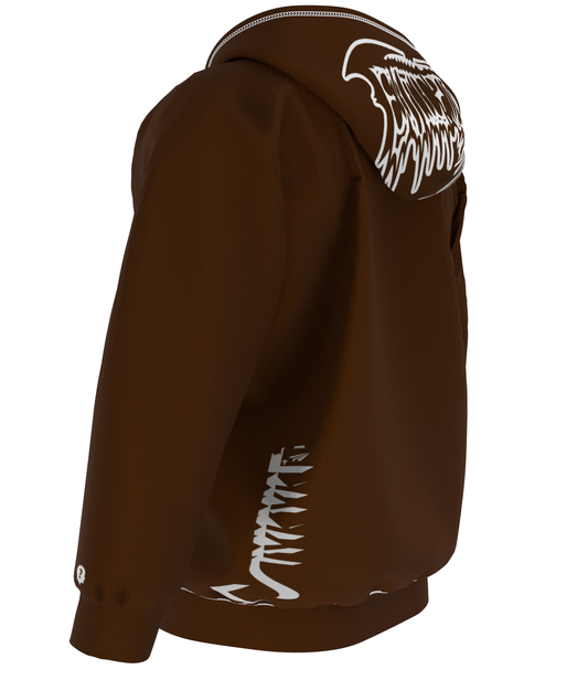 "Tamarind Ball Brown" Full-Zip Hoodie